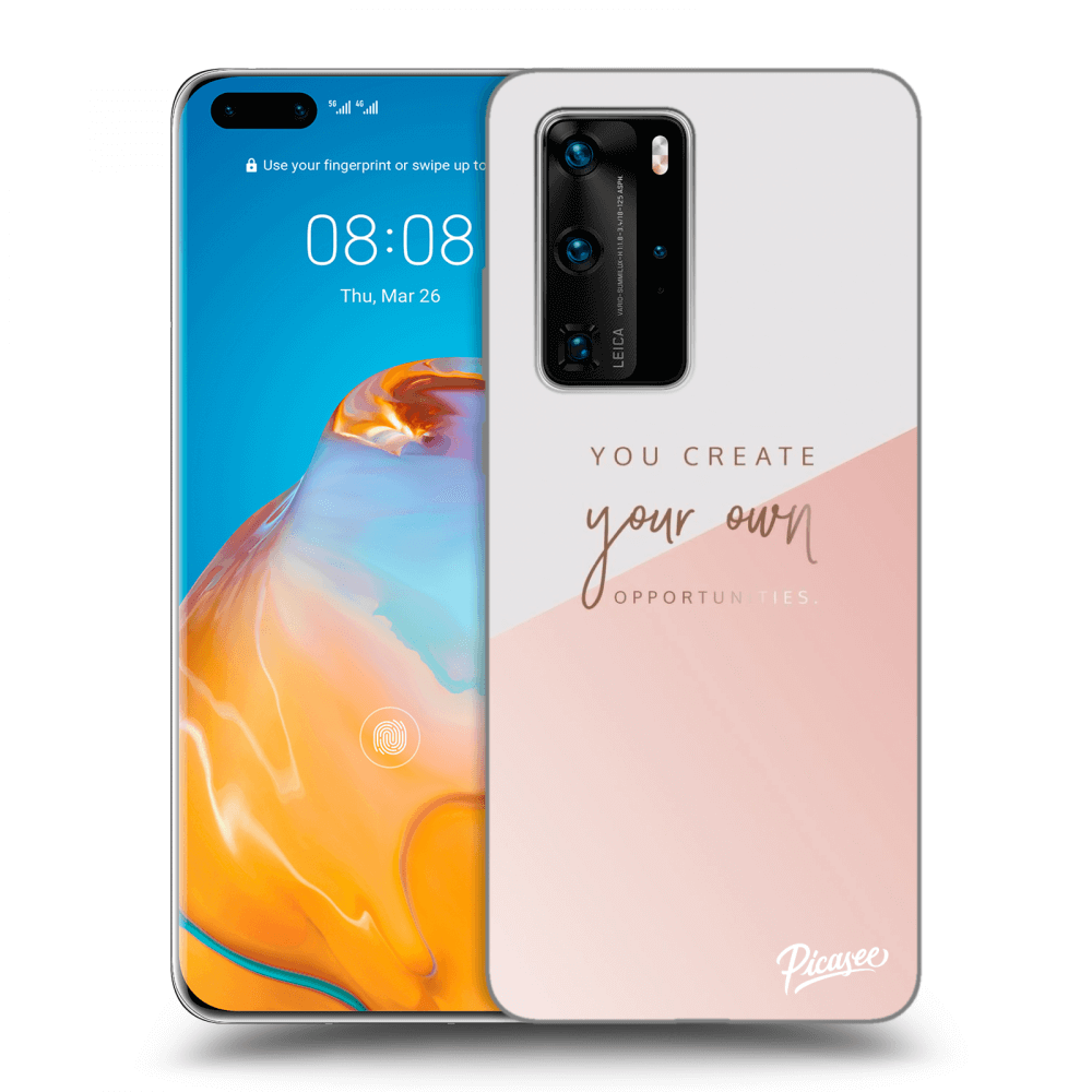 Picasee silikonowe czarne etui na Huawei P40 Pro - You create your own opportunities