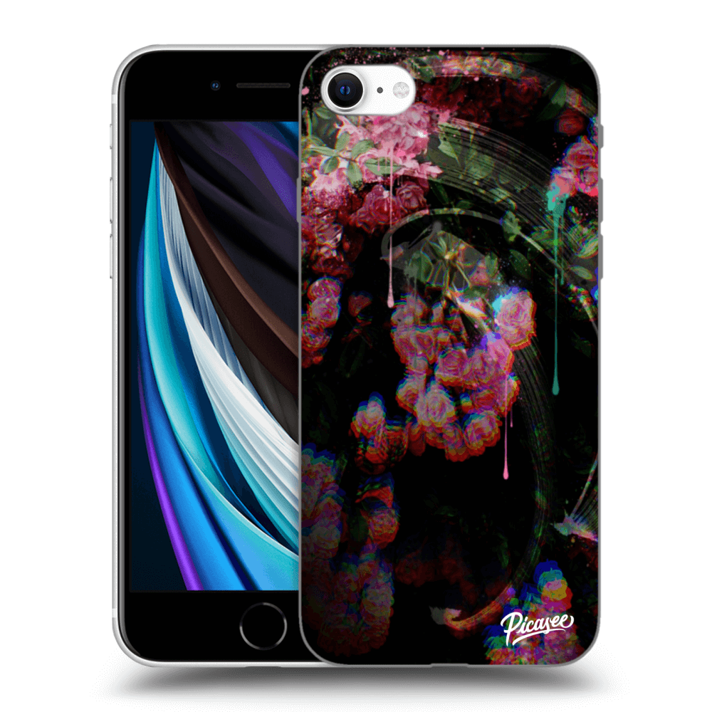 Picasee silikonowe przeźroczyste etui na Apple iPhone SE 2020 - Rosebush limited