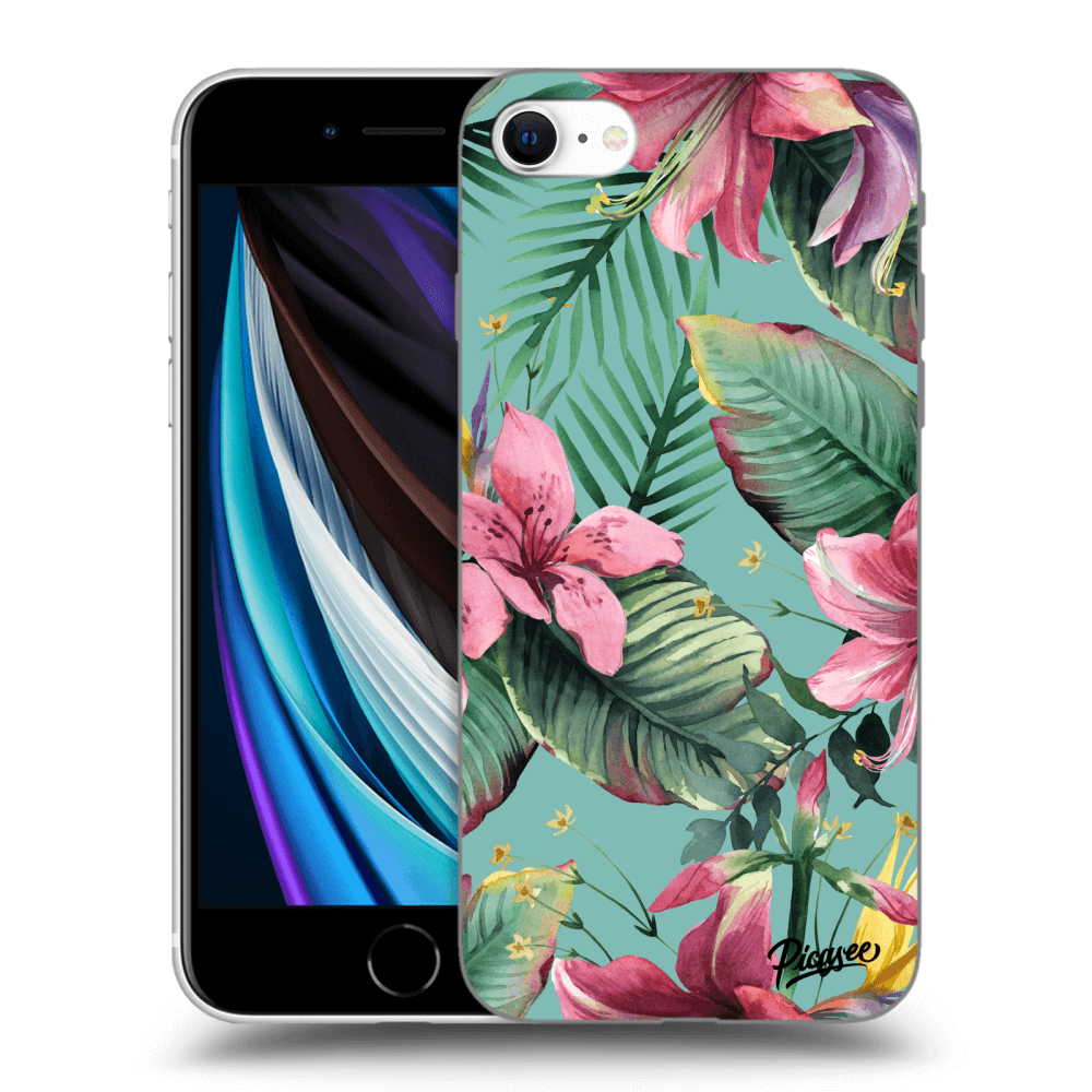 Picasee silikonowe czarne etui na Apple iPhone SE 2020 - Hawaii