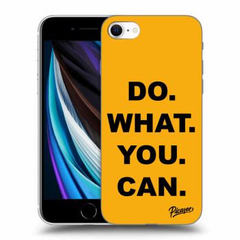 Picasee silikonowe czarne etui na Apple iPhone SE 2020 - Do What You Can