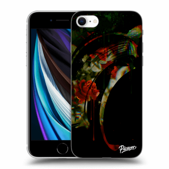 Picasee silikonowe przeźroczyste etui na Apple iPhone SE 2020 - Roses black