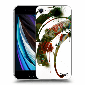 Picasee silikonowe przeźroczyste etui na Apple iPhone SE 2020 - Roses white