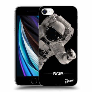 Picasee silikonowe czarne etui na Apple iPhone SE 2020 - Astronaut Big