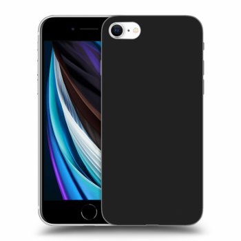 Picasee silikonowe czarne etui na Apple iPhone SE 2020 - Clear