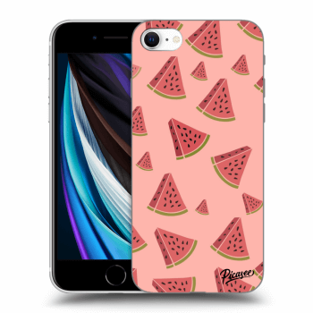 Picasee silikonowe czarne etui na Apple iPhone SE 2020 - Watermelon