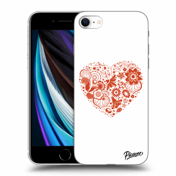 Picasee silikonowe przeźroczyste etui na Apple iPhone SE 2020 - Big heart
