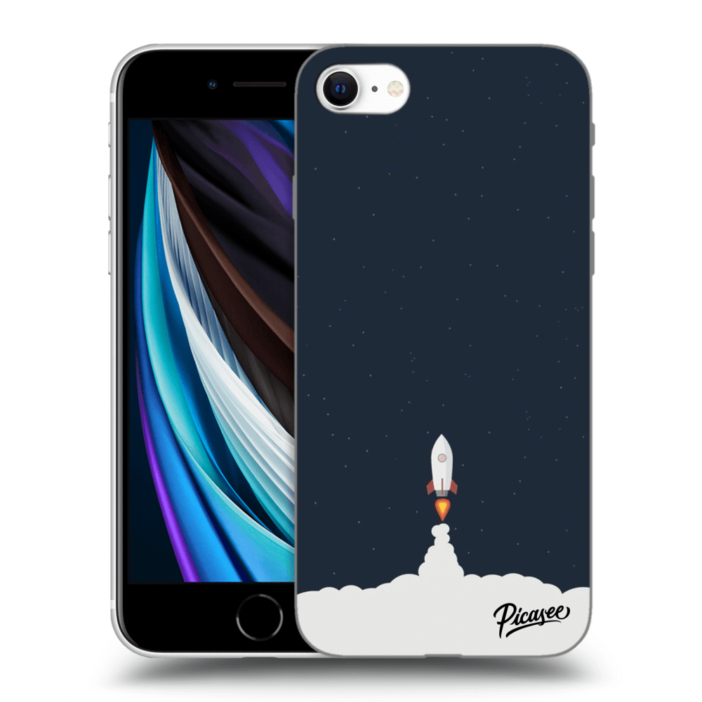 Picasee silikonowe przeźroczyste etui na Apple iPhone SE 2020 - Astronaut 2