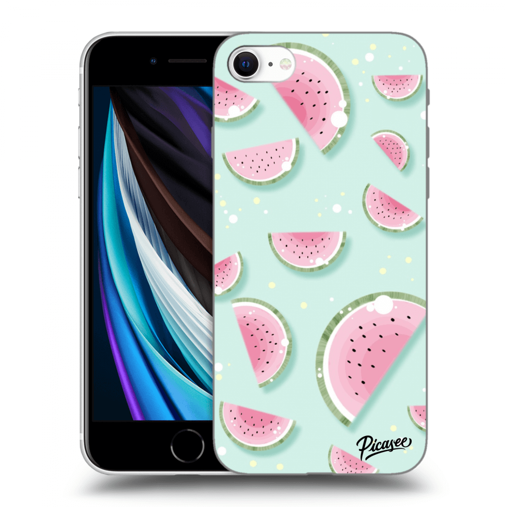 Picasee silikonowe przeźroczyste etui na Apple iPhone SE 2020 - Watermelon 2