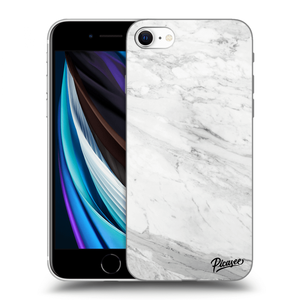 Picasee ULTIMATE CASE pro Apple iPhone SE 2020 - White marble