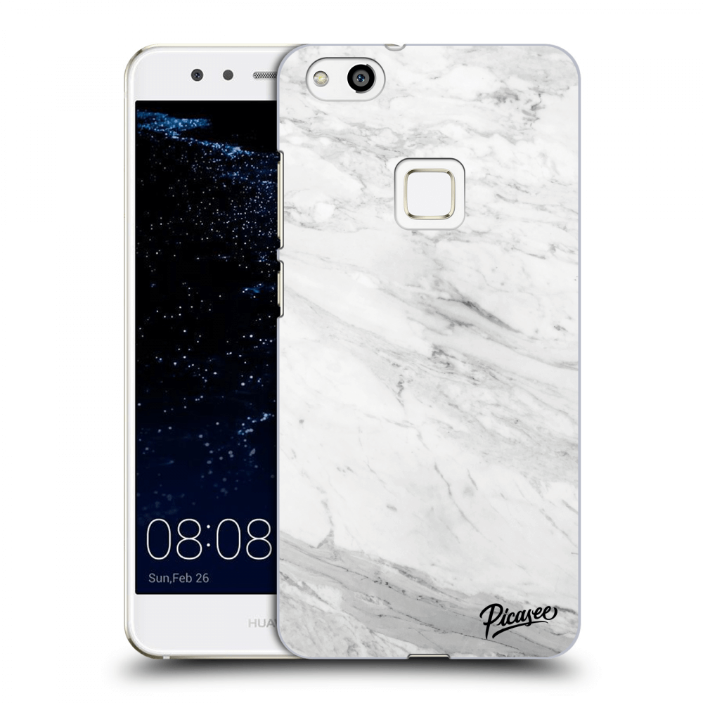 Picasee silikonowe przeźroczyste etui na Huawei P10 Lite - White marble