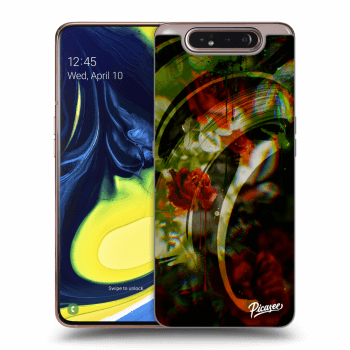 Picasee silikonowe przeźroczyste etui na Samsung Galaxy A80 A805F - Roses color