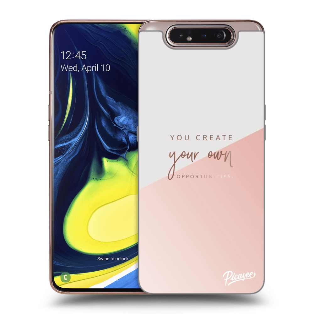 Picasee silikonowe czarne etui na Samsung Galaxy A80 A805F - You create your own opportunities