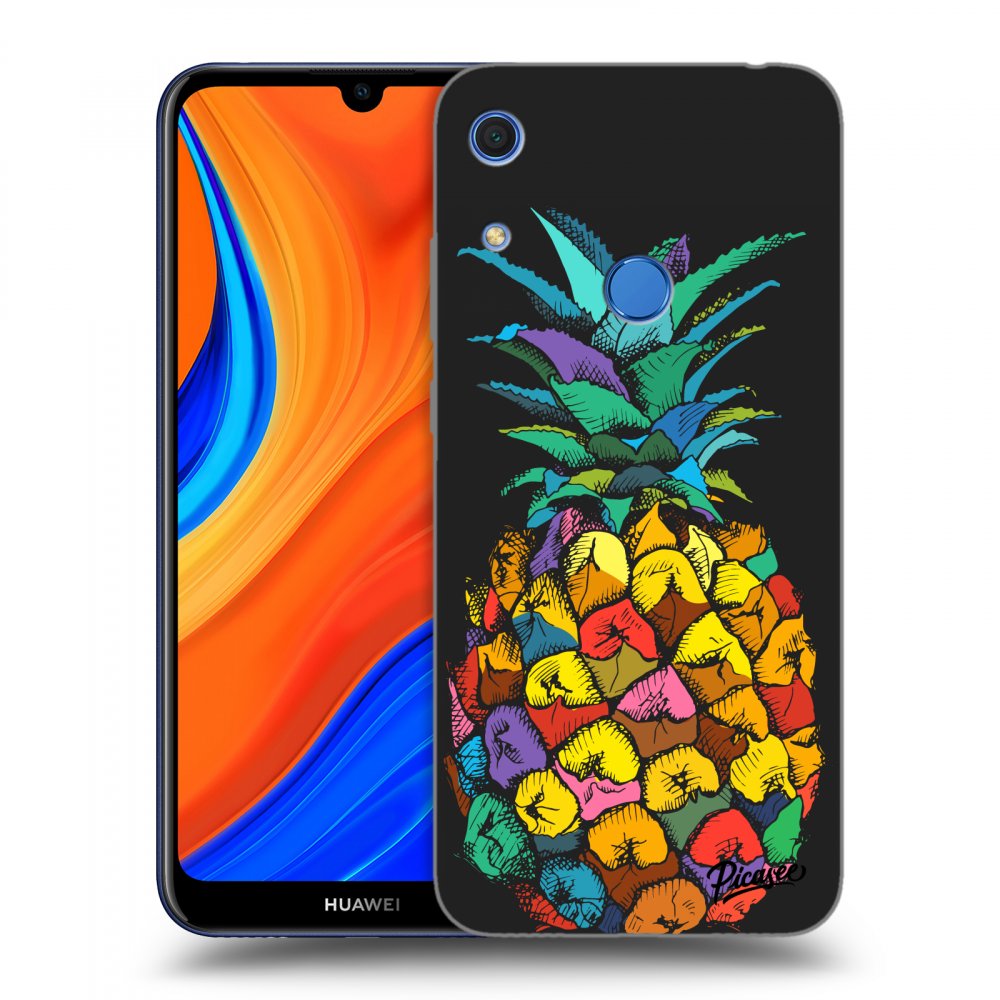 Picasee silikonowe czarne etui na Huawei Y6S - Pineapple