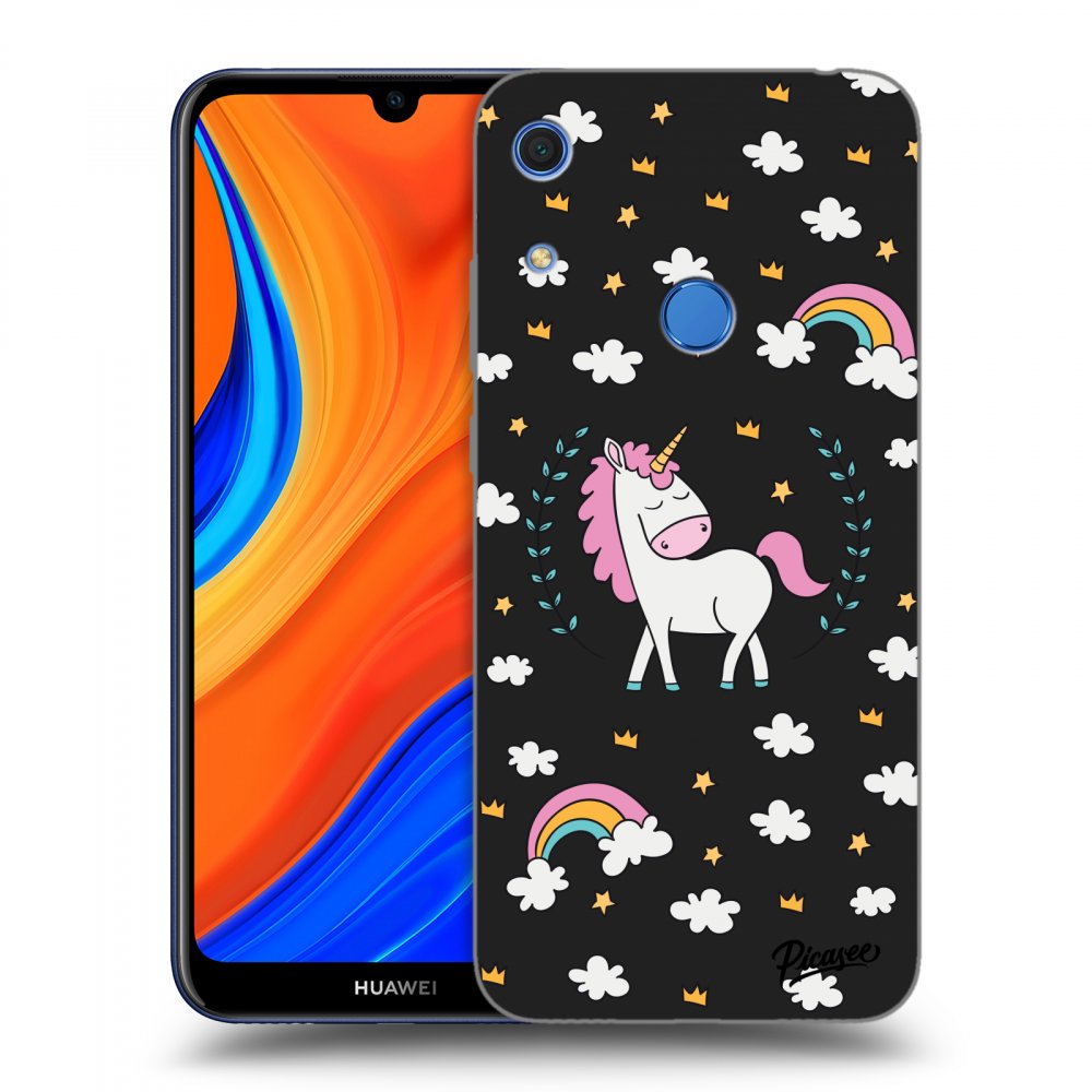 Picasee silikonowe czarne etui na Huawei Y6S - Unicorn star heaven