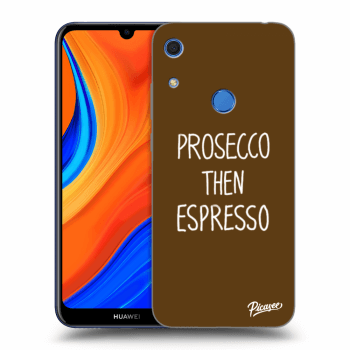 Picasee silikonowe czarne etui na Huawei Y6S - Prosecco then espresso