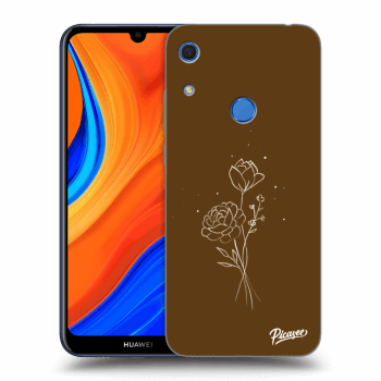 Etui na Huawei Y6S - Brown flowers