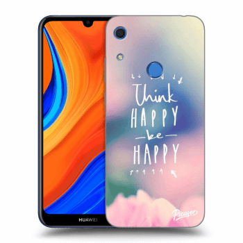 Picasee silikonowe czarne etui na Huawei Y6S - Think happy be happy
