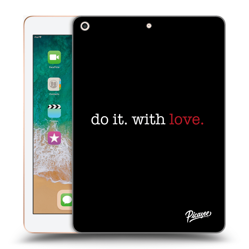 Picasee silikonowe czarne etui na Apple iPad 9.7" 2018 (6. gen) - Do it. With love.