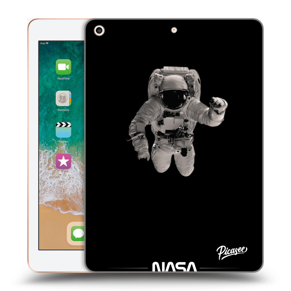 Picasee silikonowe przeźroczyste etui na Apple iPad 9.7" 2018 (6. gen) - Astronaut Minimal