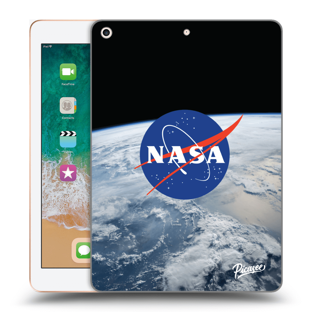 Picasee silikonowe czarne etui na Apple iPad 9.7" 2018 (6. gen) - Nasa Earth