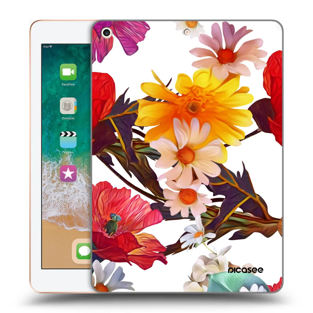Picasee silikonowe przeźroczyste etui na Apple iPad 9.7" 2018 (6. gen) - Meadow
