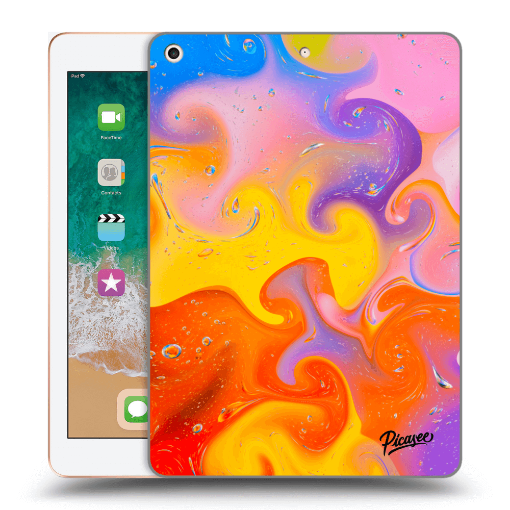 Picasee silikonowe przeźroczyste etui na Apple iPad 9.7" 2018 (6. gen) - Bubbles