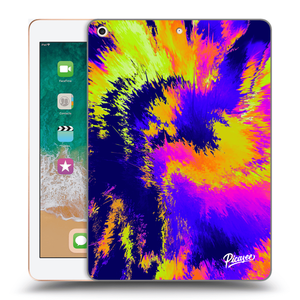 Picasee silikonowe przeźroczyste etui na Apple iPad 9.7" 2018 (6. gen) - Burn