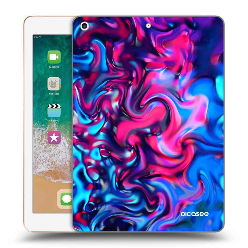 Picasee silikonowe przeźroczyste etui na Apple iPad 9.7" 2018 (6. gen) - Redlight