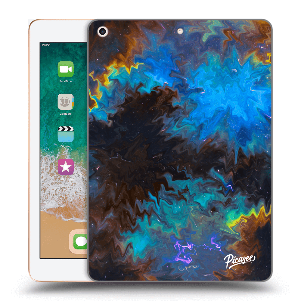 Picasee silikonowe czarne etui na Apple iPad 9.7" 2018 (6. gen) - Space