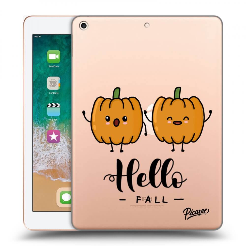 Picasee silikonowe przeźroczyste etui na Apple iPad 9.7" 2018 (6. gen) - Hallo Fall
