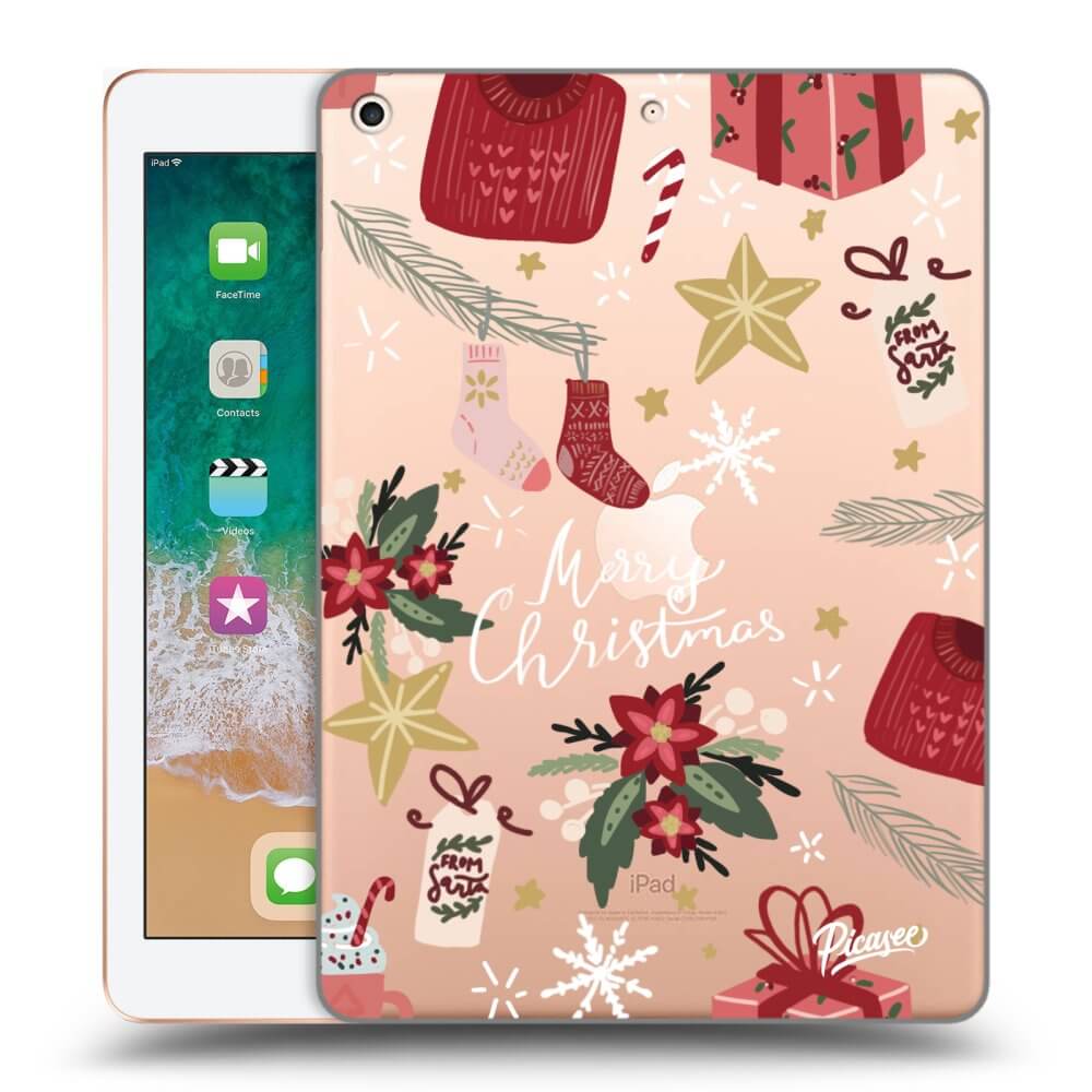 Picasee silikonowe przeźroczyste etui na Apple iPad 9.7" 2018 (6. gen) - Christmas