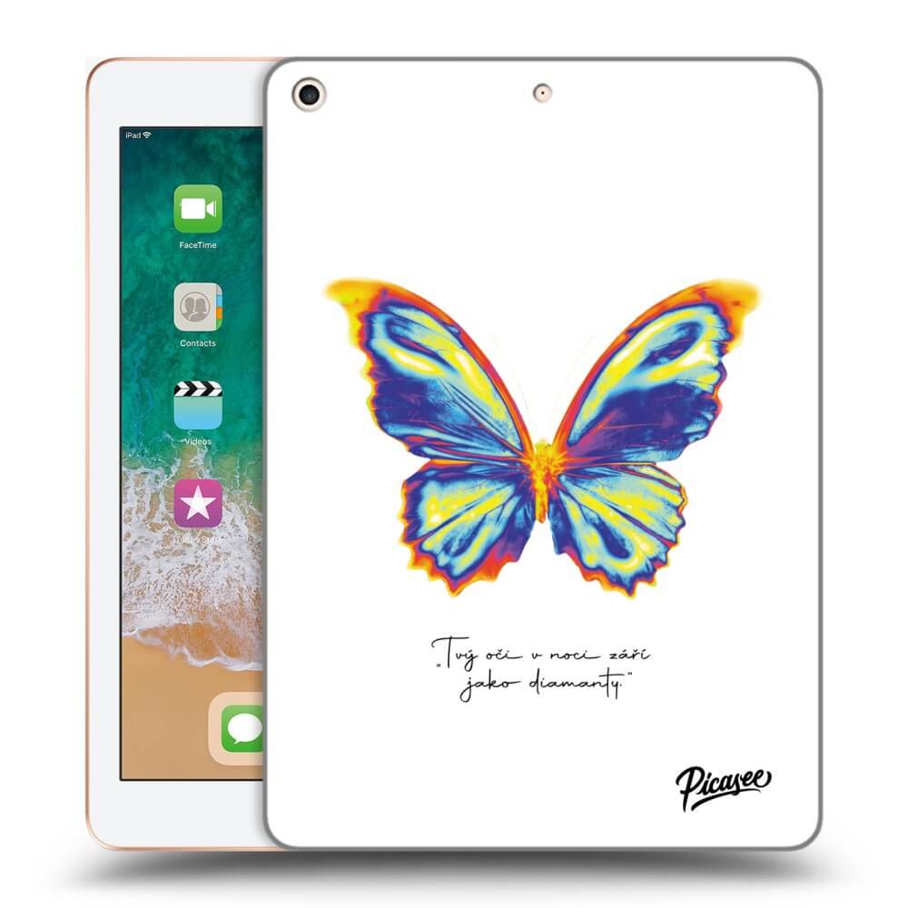 Picasee silikonowe przeźroczyste etui na Apple iPad 9.7" 2018 (6. gen) - Diamanty White