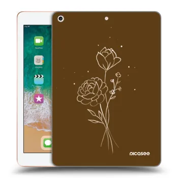 Etui na Apple iPad 9.7" 2018 (6. gen) - Brown flowers
