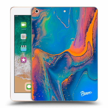 Picasee silikonowe czarne etui na Apple iPad 9.7" 2018 (6. gen) - Rainbow