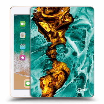 Picasee silikonowe przeźroczyste etui na Apple iPad 9.7" 2018 (6. gen) - Goldsky