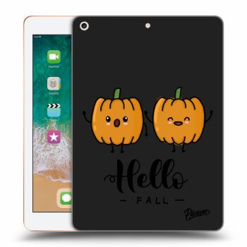 Picasee silikonowe czarne etui na Apple iPad 9.7" 2018 (6. gen) - Hallo Fall