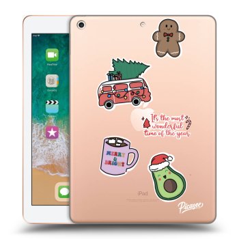 Picasee silikonowe przeźroczyste etui na Apple iPad 9.7" 2018 (6. gen) - Christmas Stickers