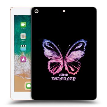 Picasee silikonowe przeźroczyste etui na Apple iPad 9.7" 2018 (6. gen) - Diamanty Purple