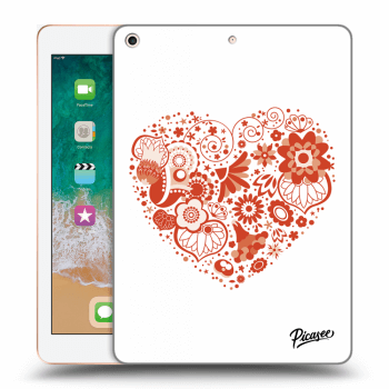 Picasee silikonowe czarne etui na Apple iPad 9.7" 2018 (6. gen) - Big heart