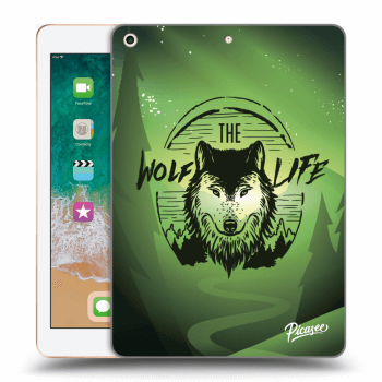 Picasee silikonowe przeźroczyste etui na Apple iPad 9.7" 2018 (6. gen) - Wolf life