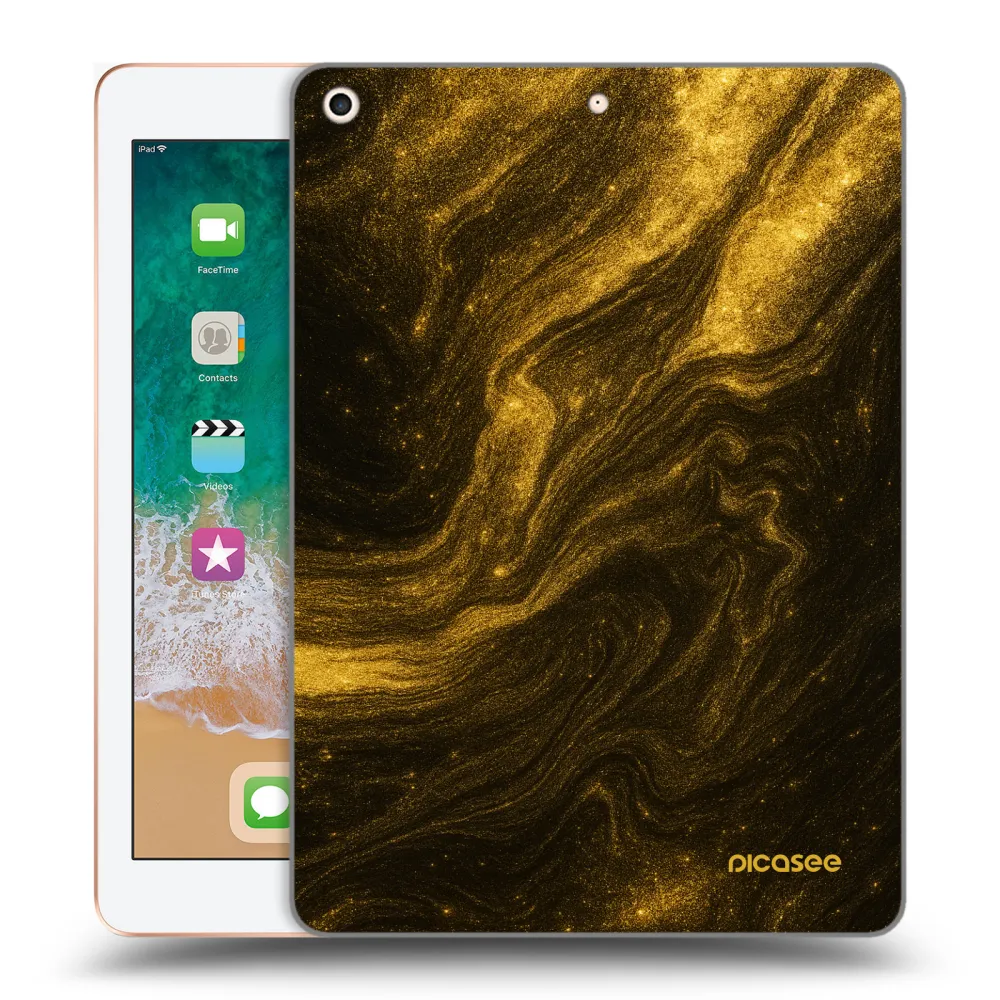 Picasee silikonowe przeźroczyste etui na Apple iPad 9.7" 2018 (6. gen) - Black