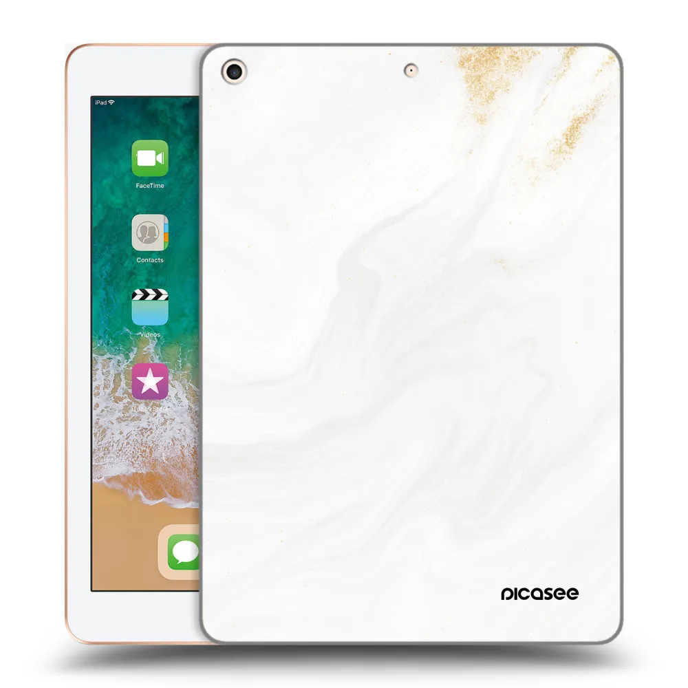 Picasee silikonowe przeźroczyste etui na Apple iPad 9.7" 2018 (6. gen) - White