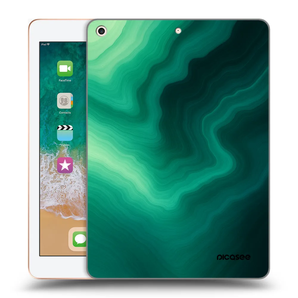Picasee silikonowe przeźroczyste etui na Apple iPad 9.7" 2018 (6. gen) - Malachite