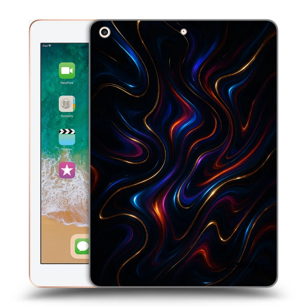 Picasee silikonowe przeźroczyste etui na Apple iPad 9.7" 2018 (6. gen) - Noir