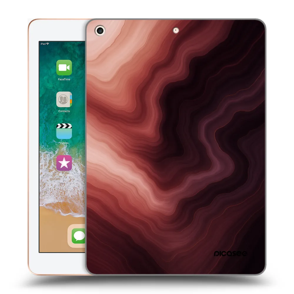 Picasee silikonowe przeźroczyste etui na Apple iPad 9.7" 2018 (6. gen) - Rouge