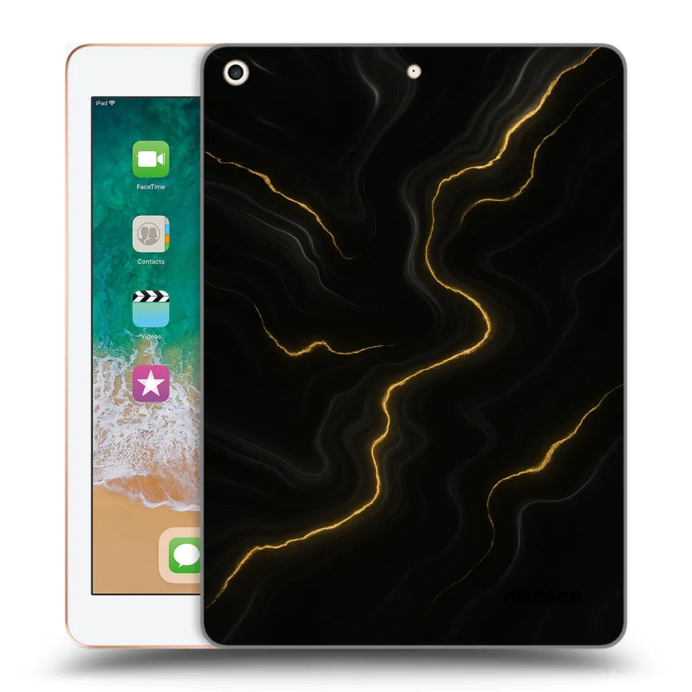 Picasee silikonowe przeźroczyste etui na Apple iPad 9.7" 2018 (6. gen) - Thunder