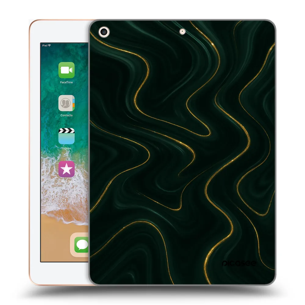 Picasee silikonowe przeźroczyste etui na Apple iPad 9.7" 2018 (6. gen) - Vawes