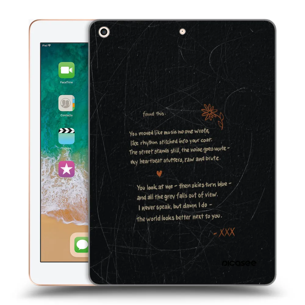 Picasee silikonowe przeźroczyste etui na Apple iPad 9.7" 2018 (6. gen) - POET