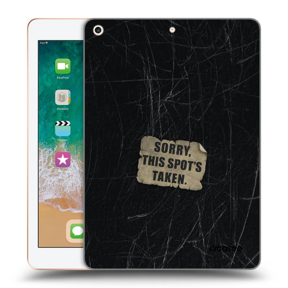 Picasee silikonowe przeźroczyste etui na Apple iPad 9.7" 2018 (6. gen) - SORRY