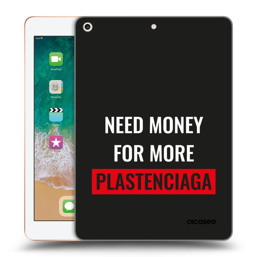 Picasee silikonowe przeźroczyste etui na Apple iPad 9.7" 2018 (6. gen) - More PLASTENCIAGA